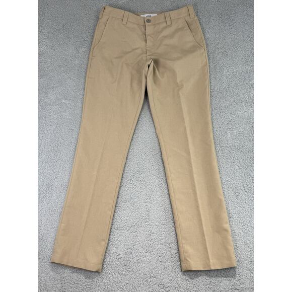 Bluffworks Work Play Chino Pants Mens Size 32x33 Straight Fit Beige Performance - Picture 1 of 15